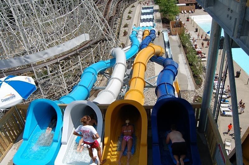 Proslideтащs Krakenracerтдв Mat Racer Water Ride At Six Flags Noahтащs Ark